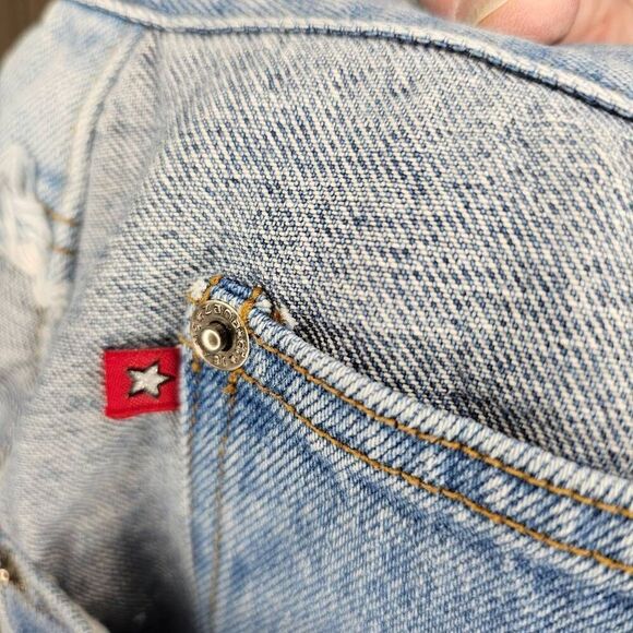 Vintage Y2K 90s Zana Di Patchwork Denim Hippie Flare jeans Boho Size 24P 100 % C - Picture 6 of 7